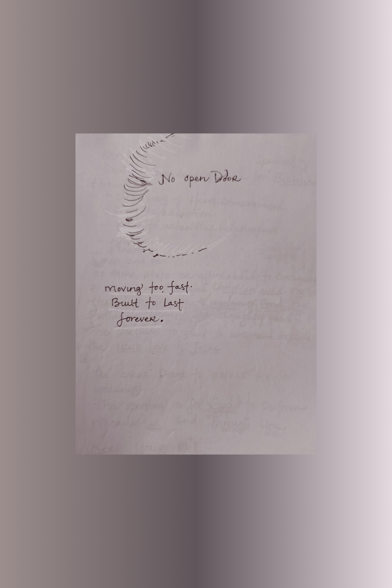 No open doors to evil.